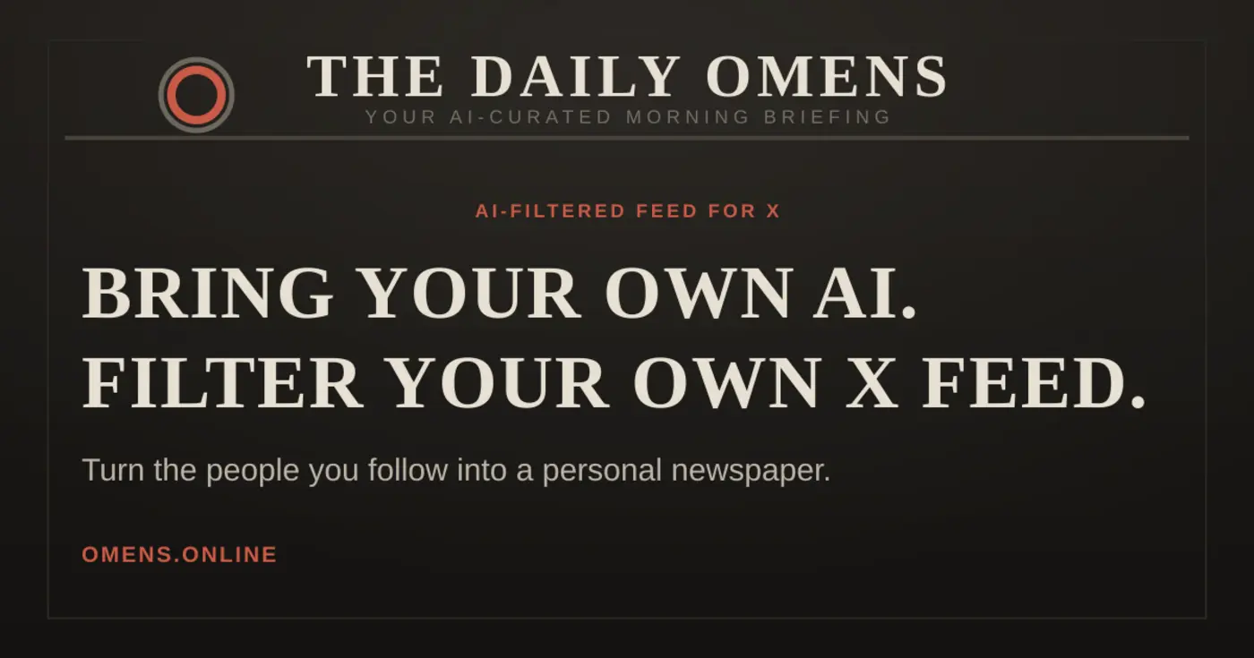 show hn omens ai filters my feeds so i spend 0 minutes doomscrolling