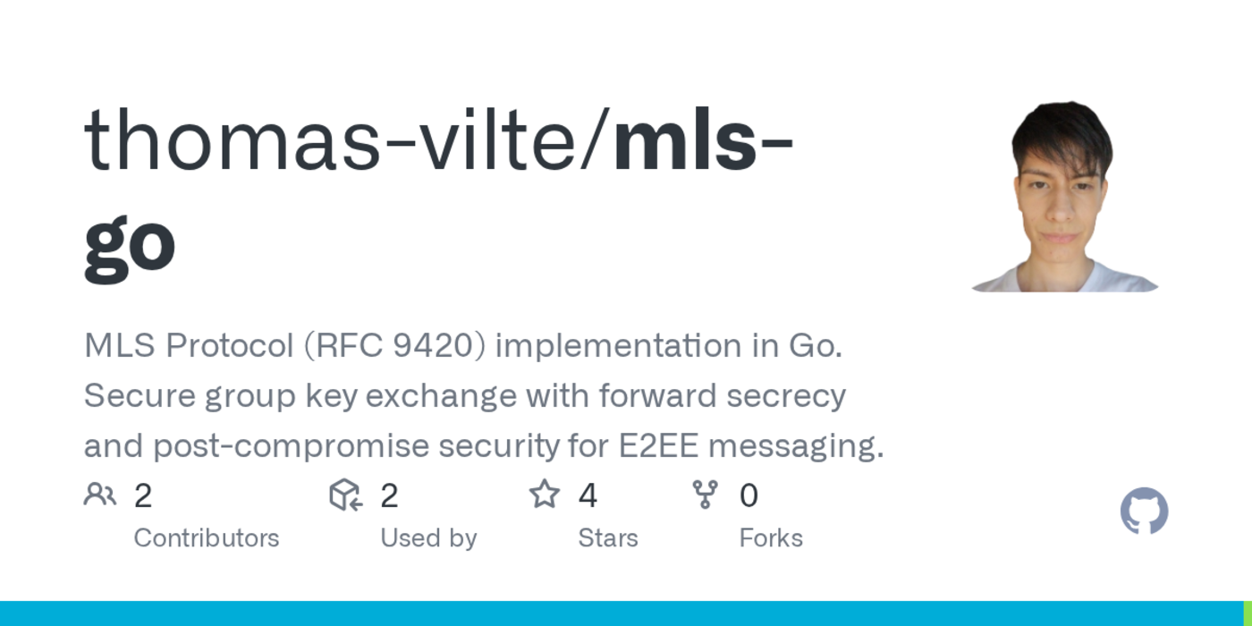 show hn mlsgo pure go implementation of rfc 9420 mls