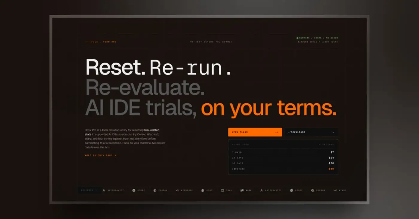 onyx pro a local desktop utility for reevaluating ai ides
