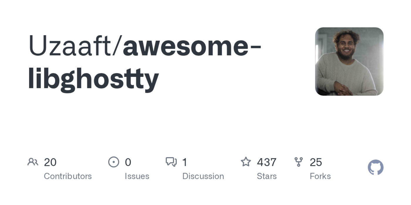 curated list of projects and tools built with libghostty
