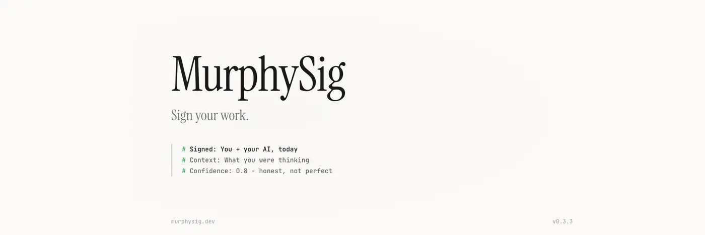 murphysig a 90day field report on signing aicollaborative code