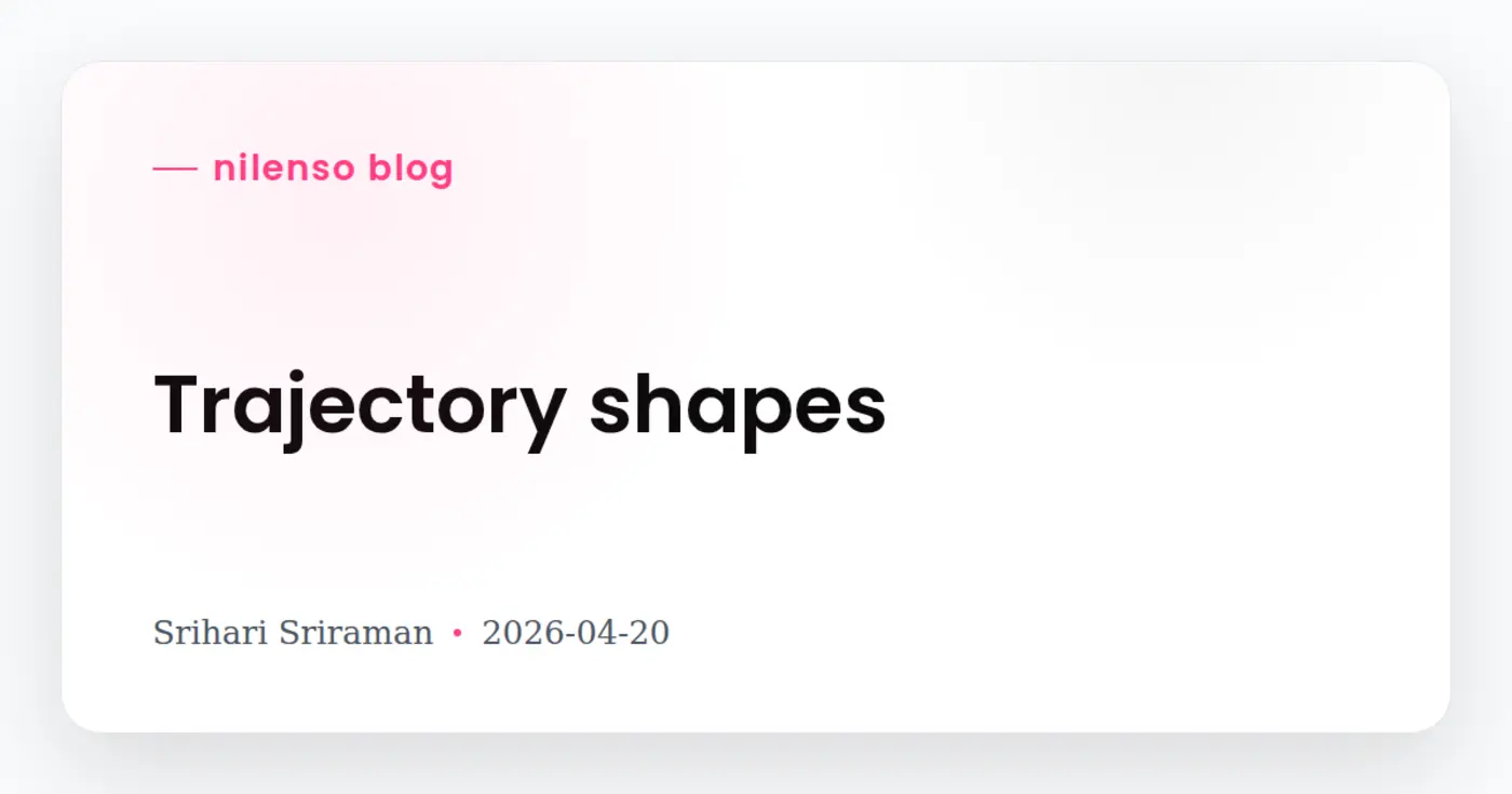 trajectory shapes are work habits