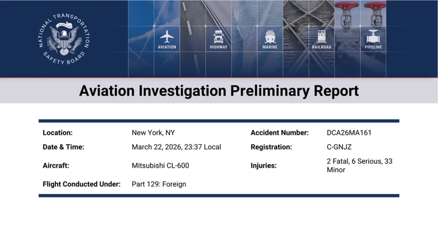 preliminary report on the laguardia crash