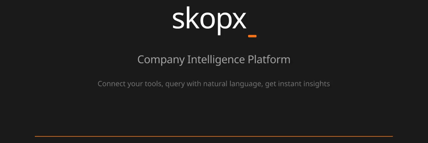 skopx ai analytics platform with builtin project management