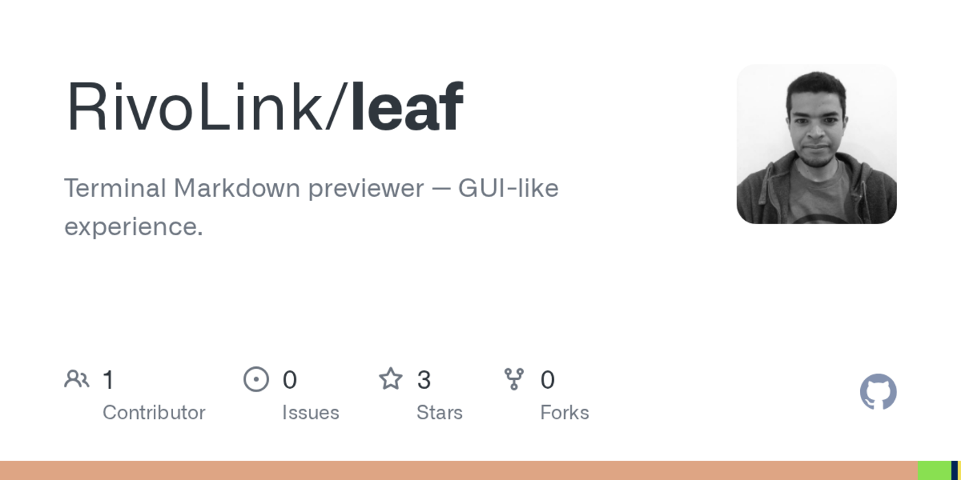 show hn leaf a terminal markdown previewer with a guilike experience