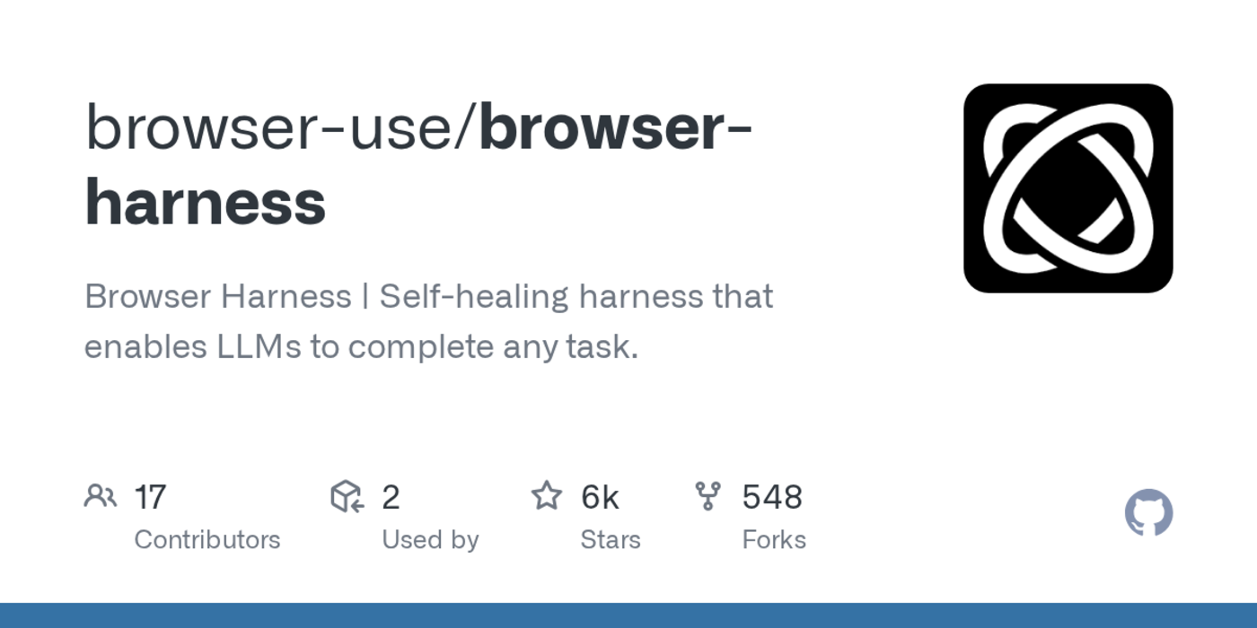 show hn browser harness simplest way to give ai control of real browser