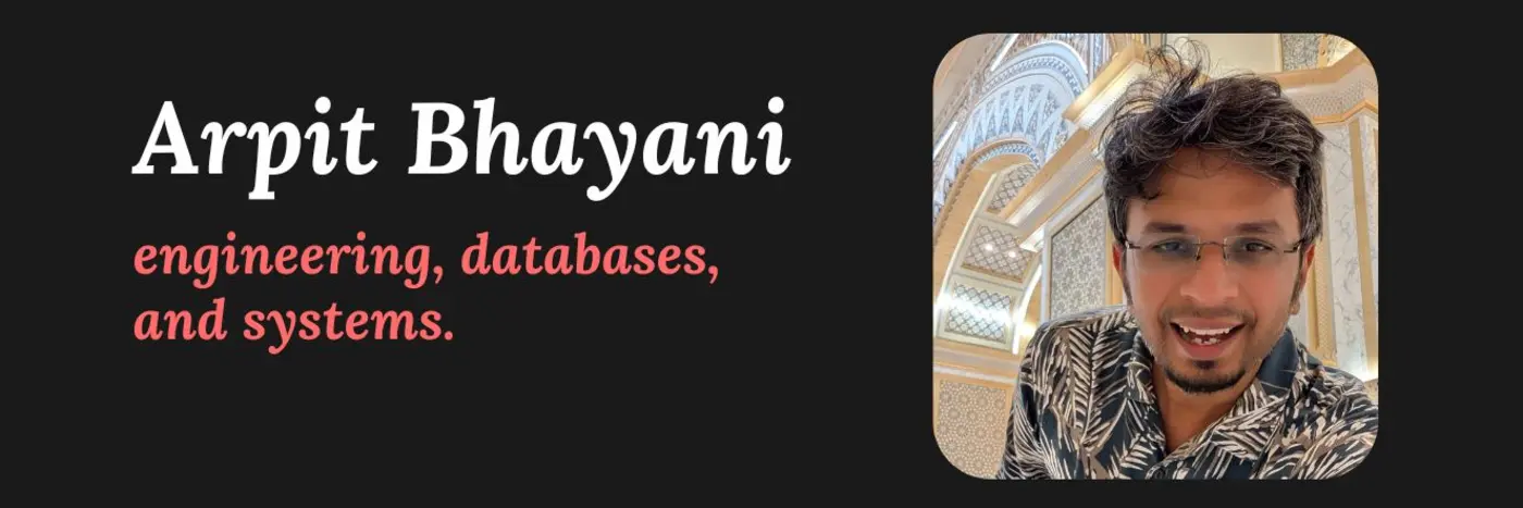 databases were not designed for this