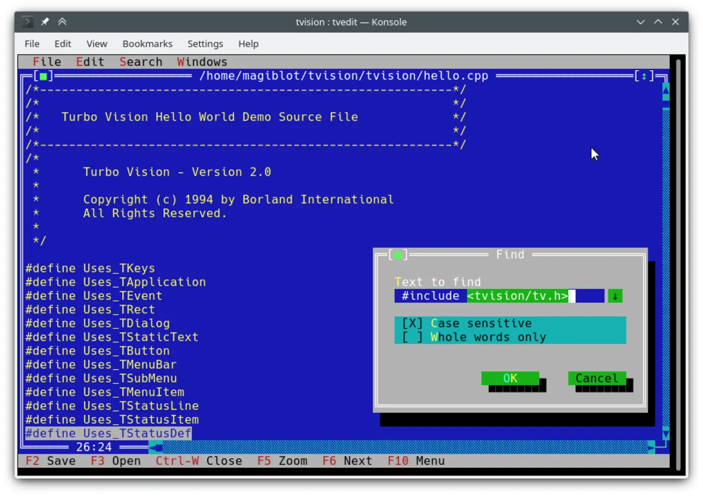 turbo vision 20 a modern port