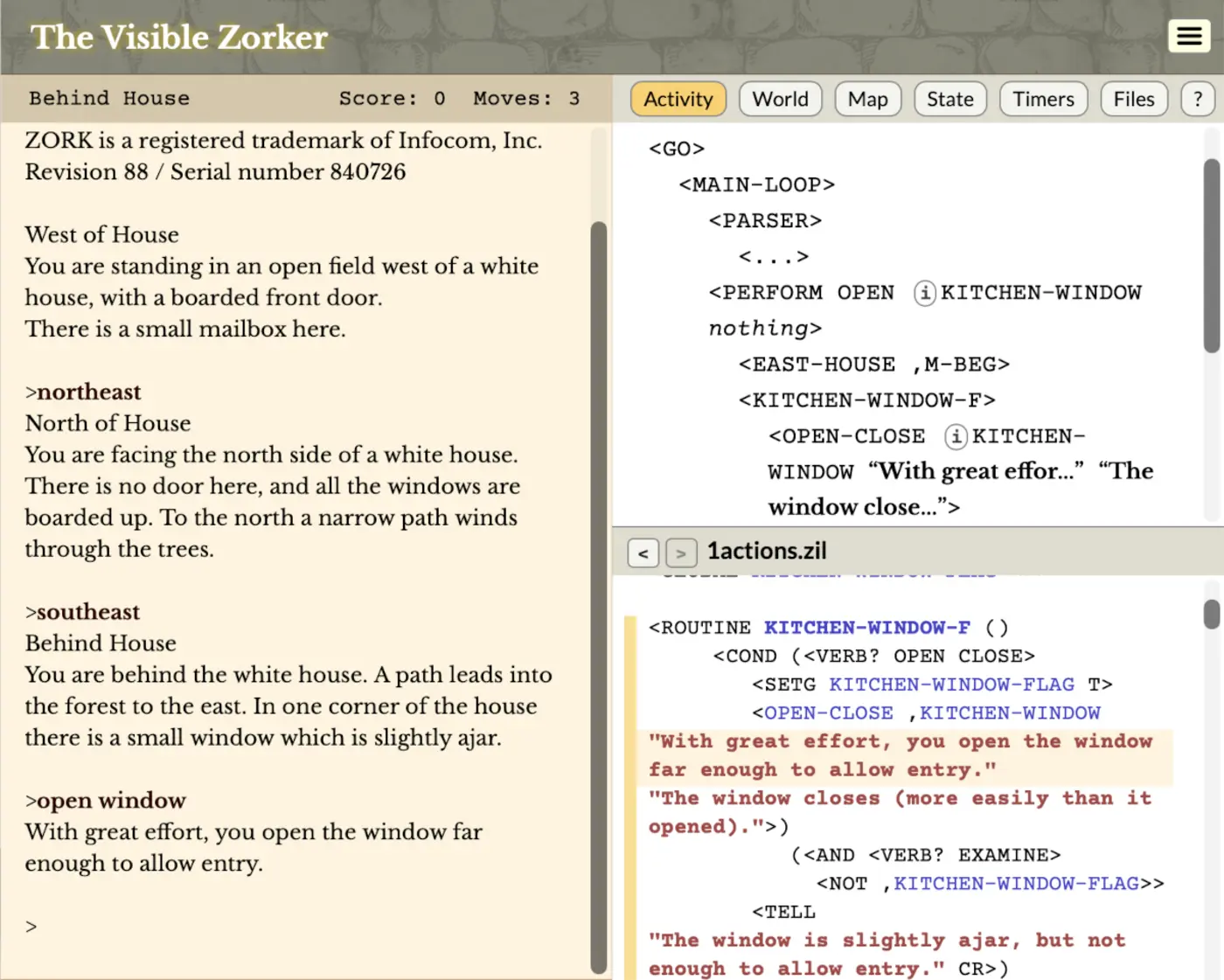 the visible zorker zork 1