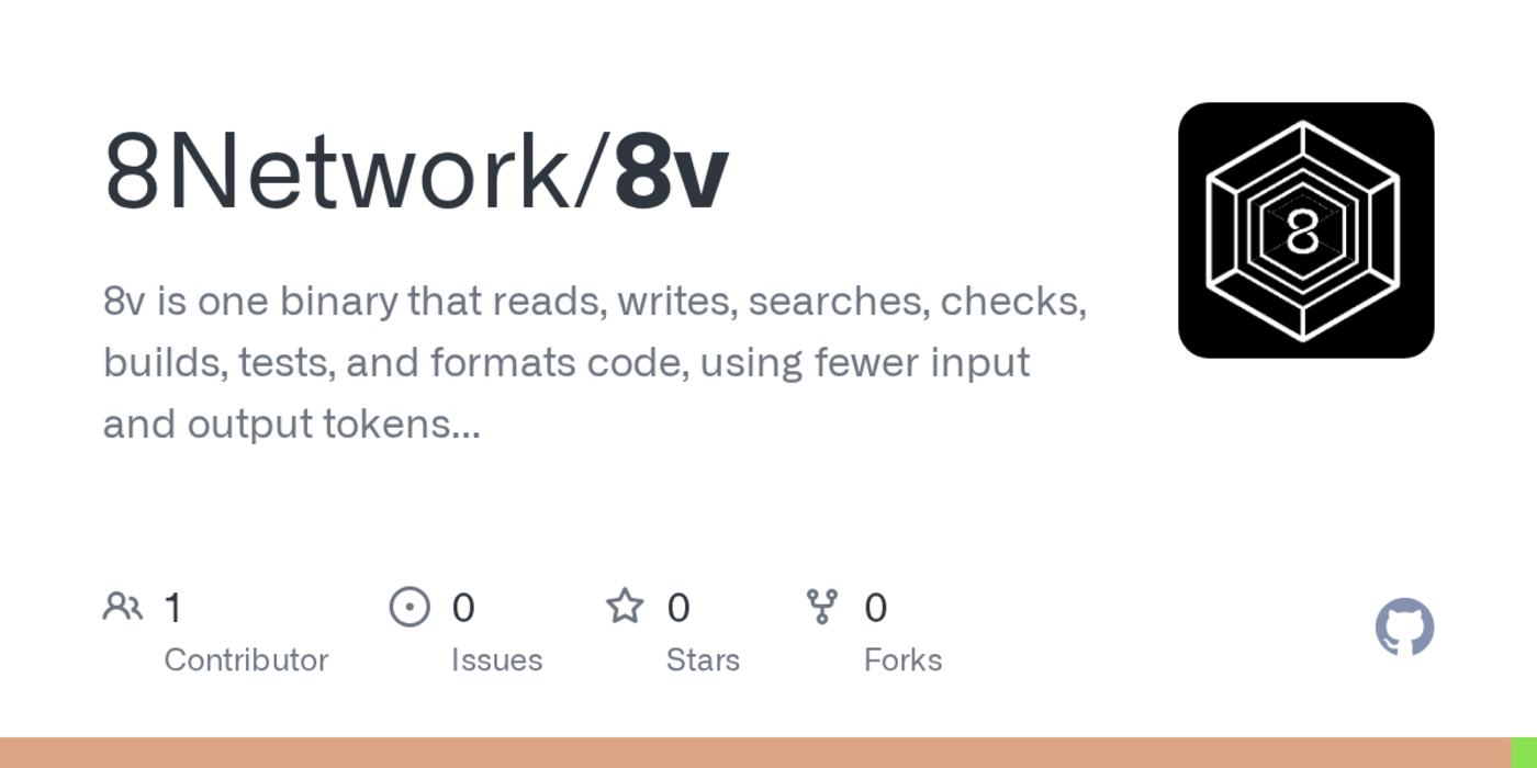 8v one cli for you and your ai agent up to 66 fewer tokens