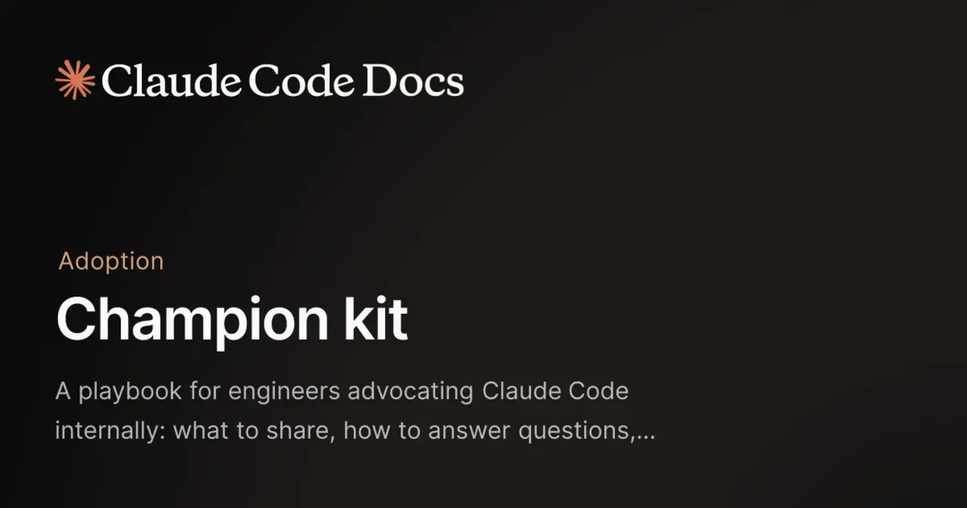 anthropicx27s champion kit for engineers pushing claude code at their company