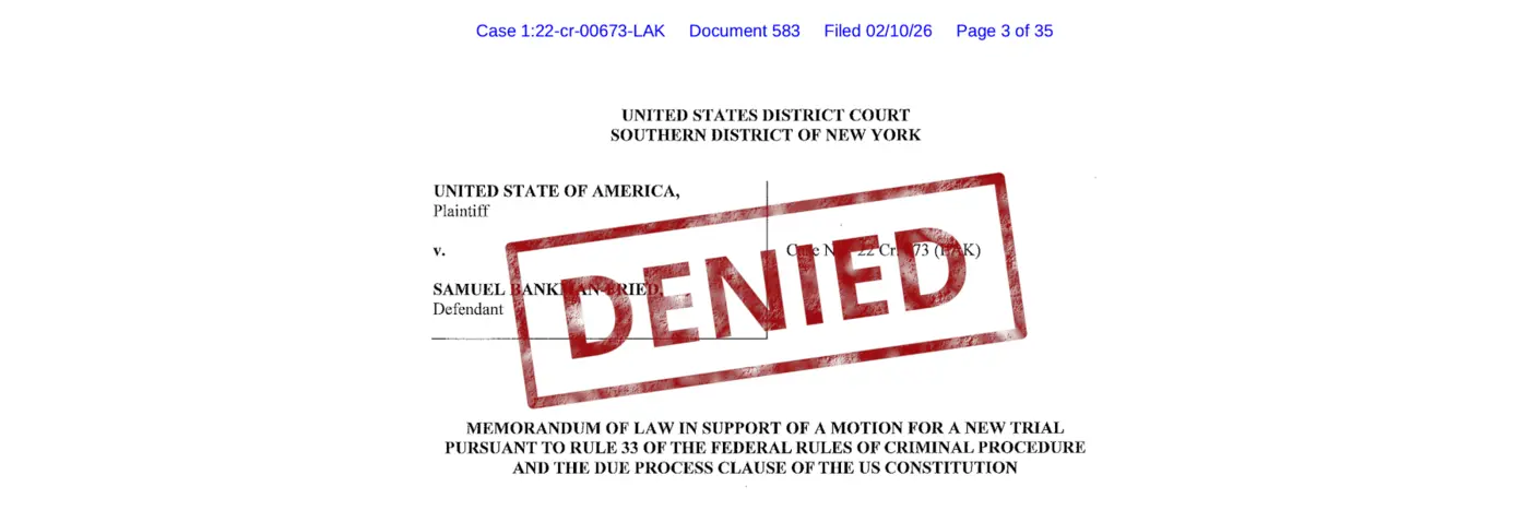 no new trial for sam bankmanfried