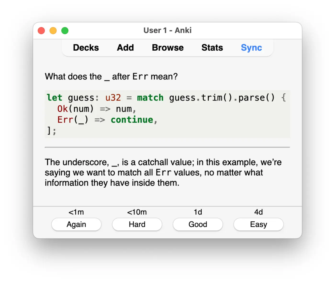show hn codingflashcards learn rust sqlite or godot from first principles