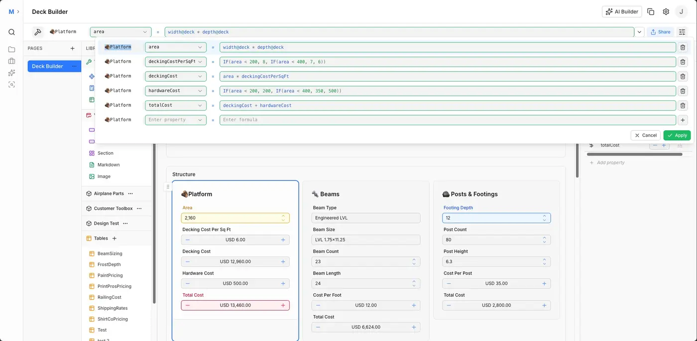 metamodel ai builds structured formuladriven apps from plain english
