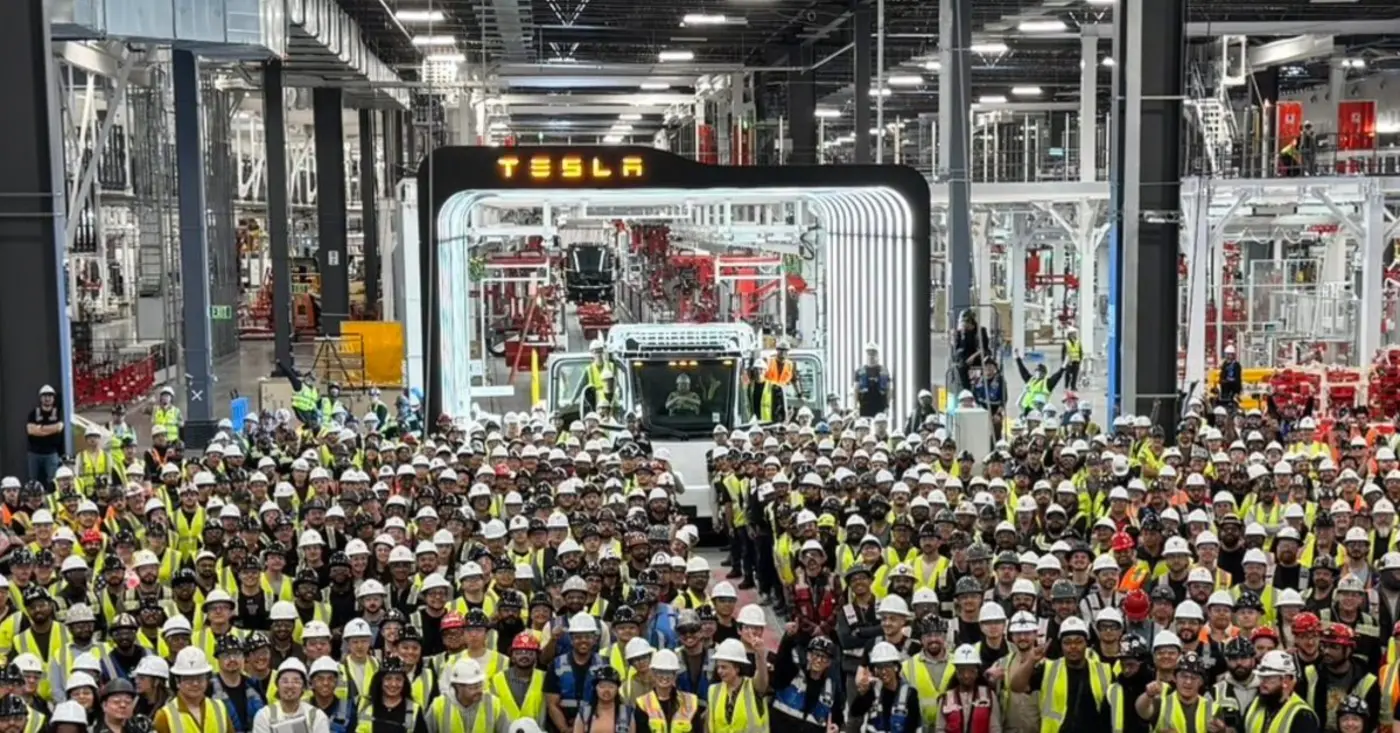 first tesla semi rolls off highvolume production line