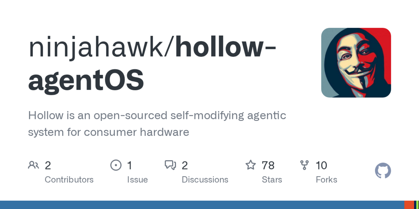 show hn hollow is an opensourced selfmodifying agentic system