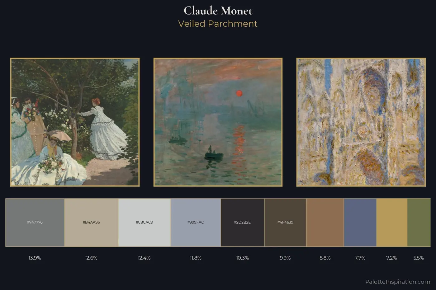 show hn explore color palettes inspired by 3000 master painter artworks