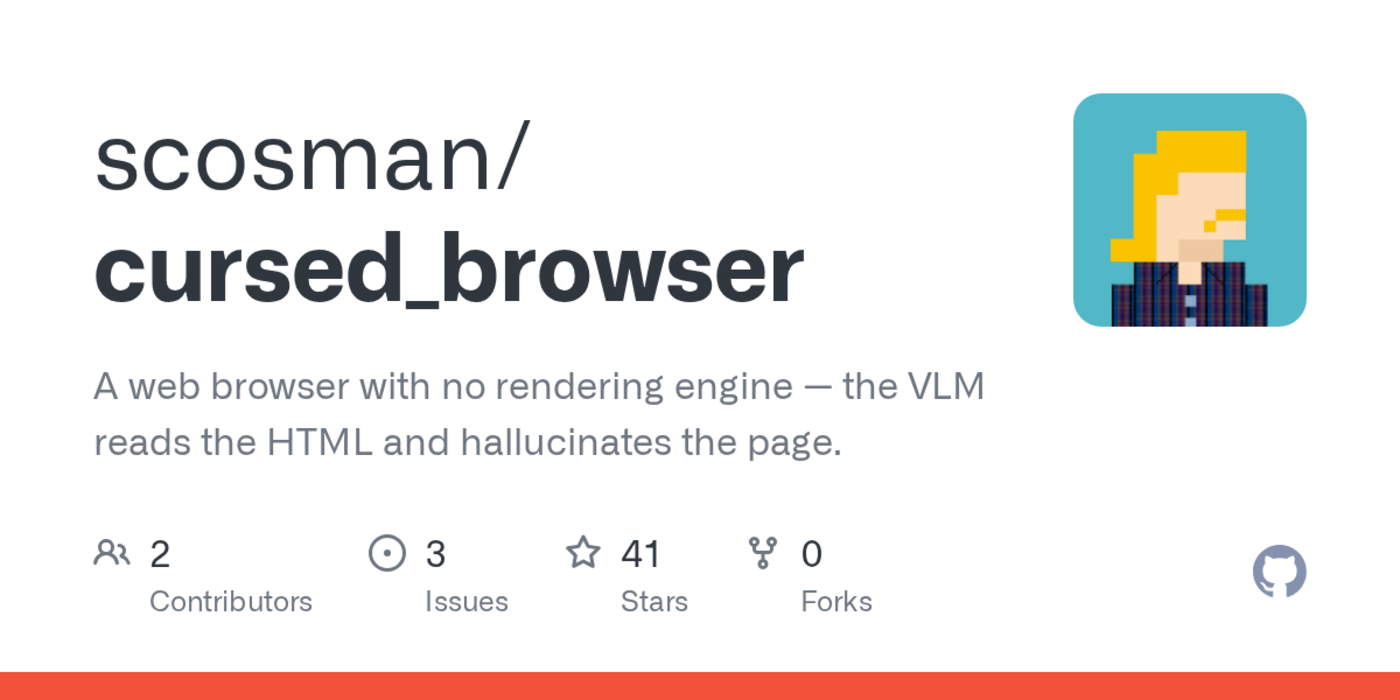 cursed browser rendering engine using visualllms