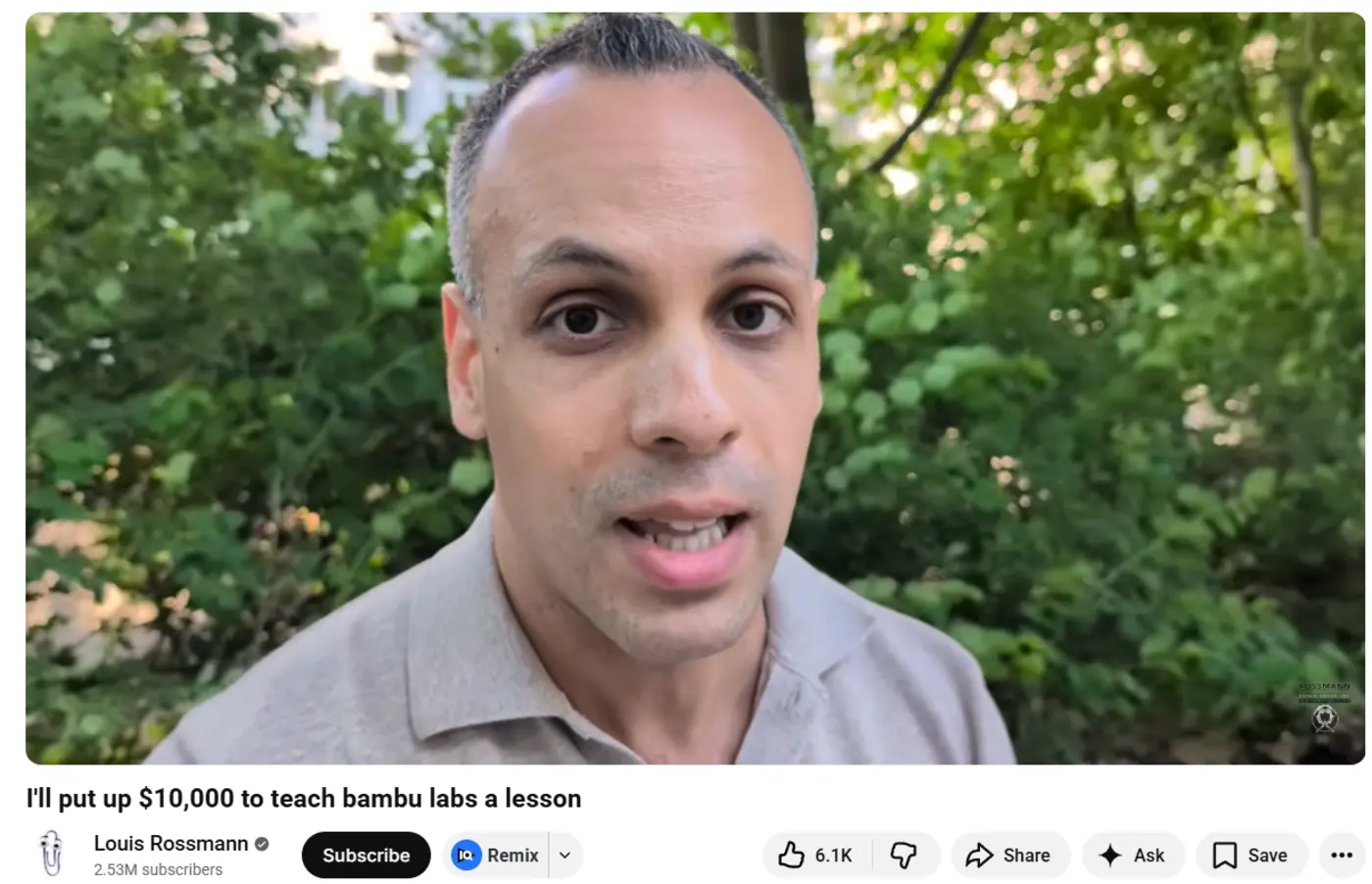 louis rossmann tells 3d printer maker bambu lab to x27go bleep yourselfx27