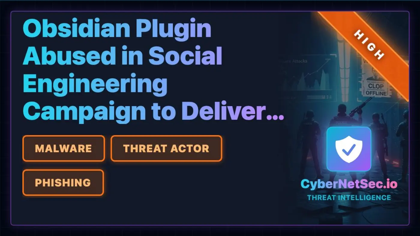 obsidian plugin was abused to deploy a remote access trojan