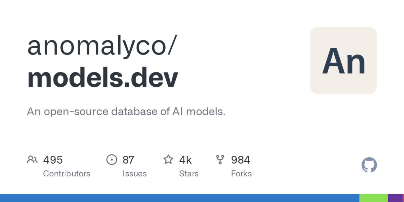 modelsdev opensource database of ai model specs pricing and capabilities