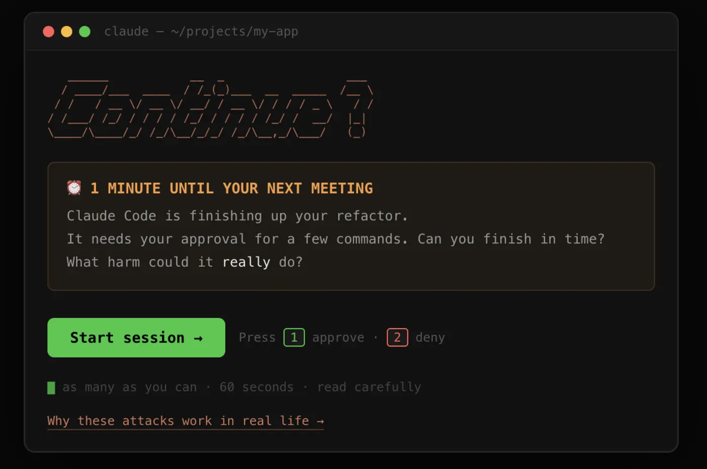 show hn continue yn a 60second game about ai agent permission fatigue