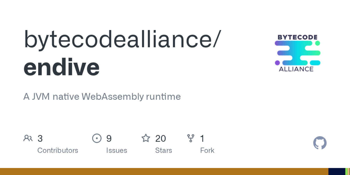 endive a jvm native webassembly runtime