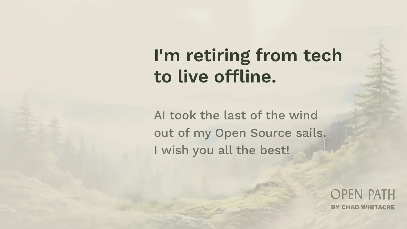 i am retiring from tech to live offline
