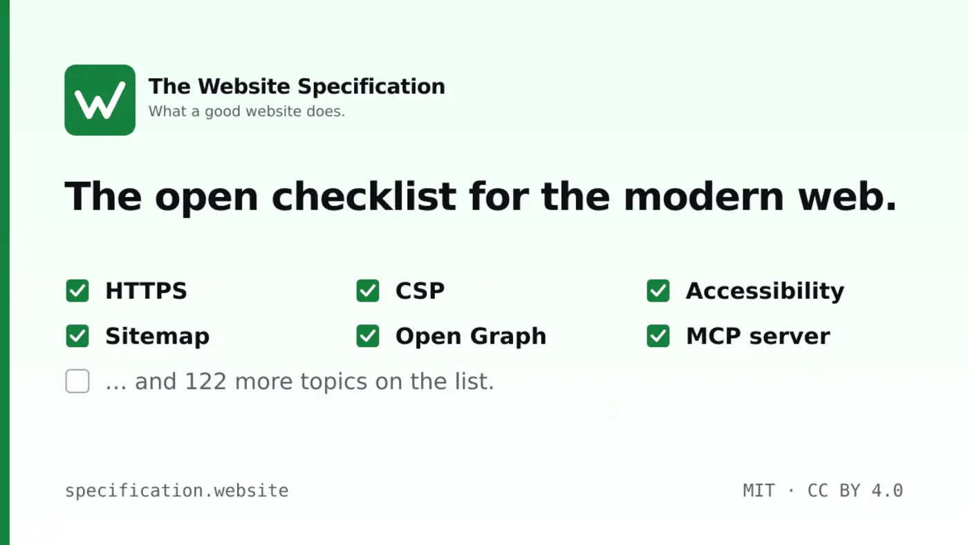 the website specification