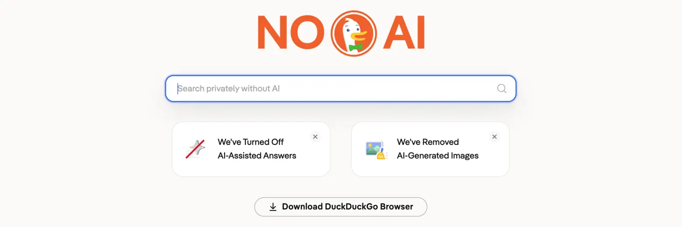 duckduckgo makes its x27noaix27 search engine easier to access as its traffic booms