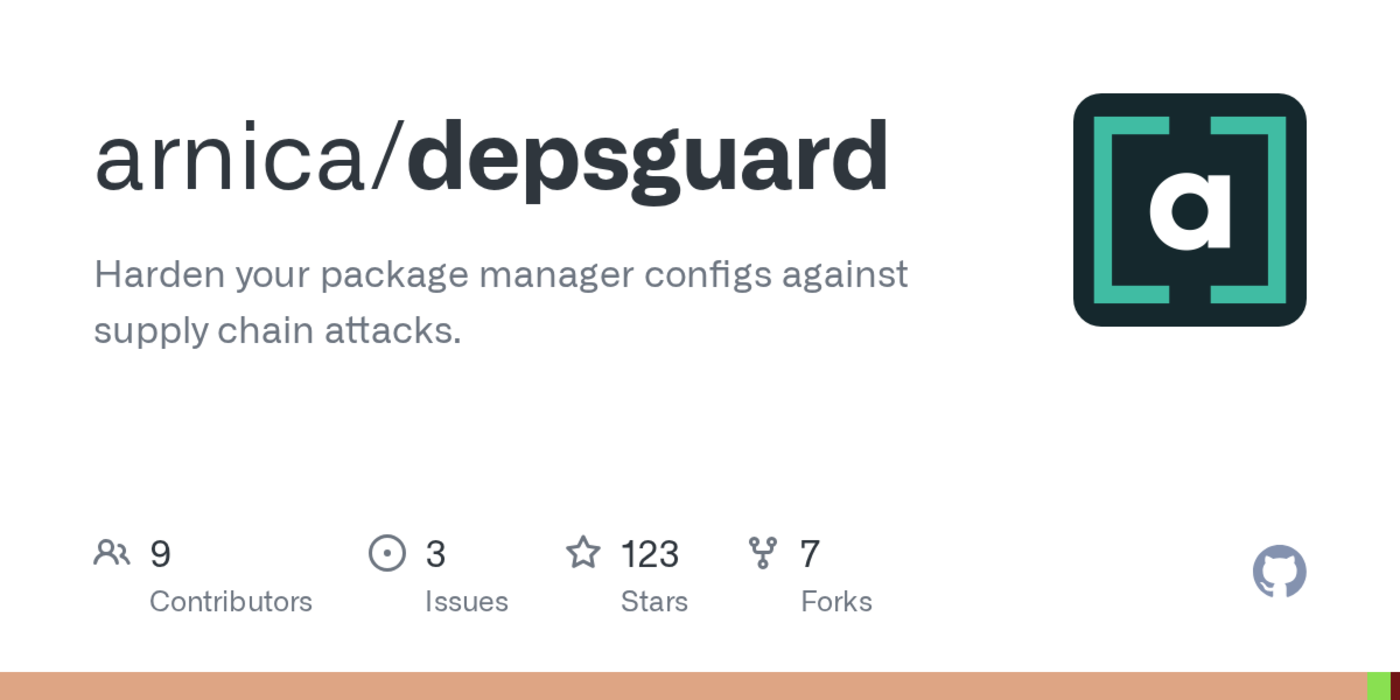 show hn depsguard one command to harden npmpnpmyarnbunuv configs
