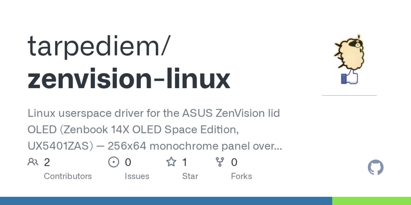 reverseengineered userspace driver for asus zenvision lid oled on linuxquot