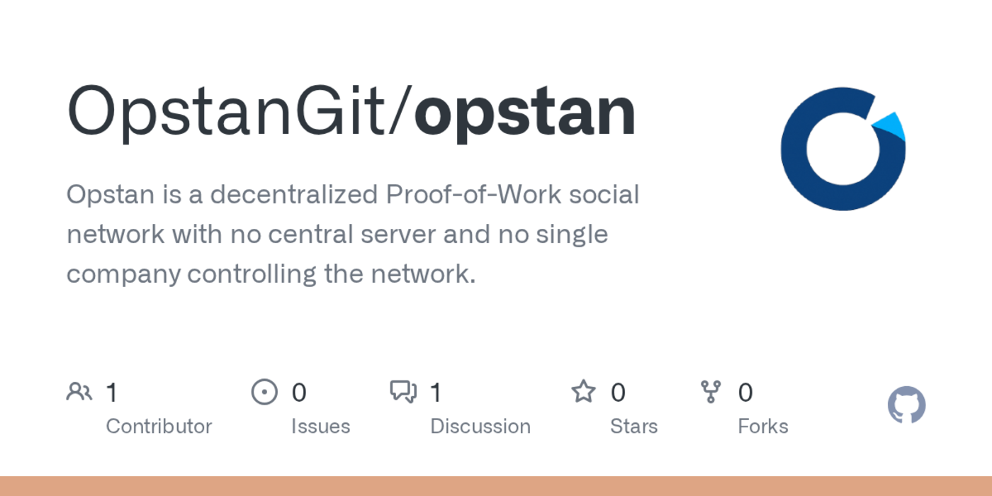 show hn opstan a decentralized social network on a pow blockchain