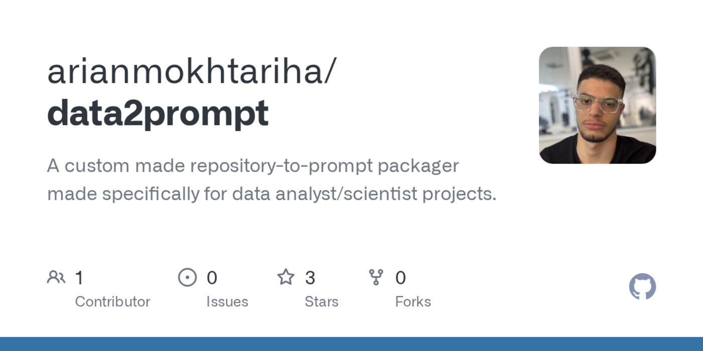 cli tool that packages data science projects for llm context windows