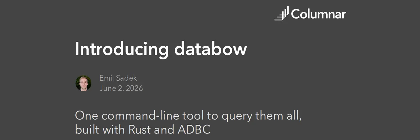 databow a rust cli for any database with an adbc driver