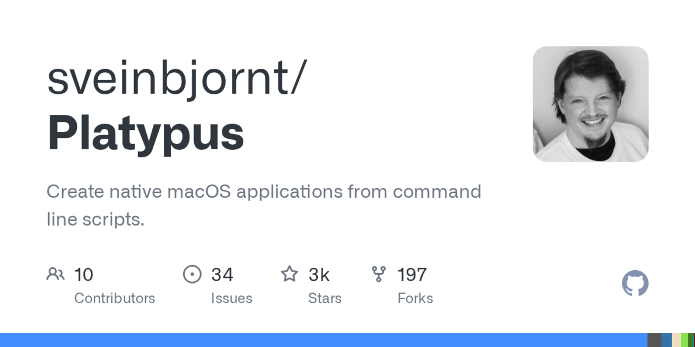platypus create native mac applications from command line scripts