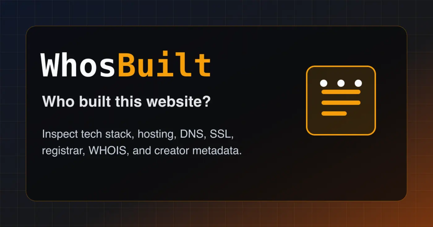 show hn who built this website check any domain