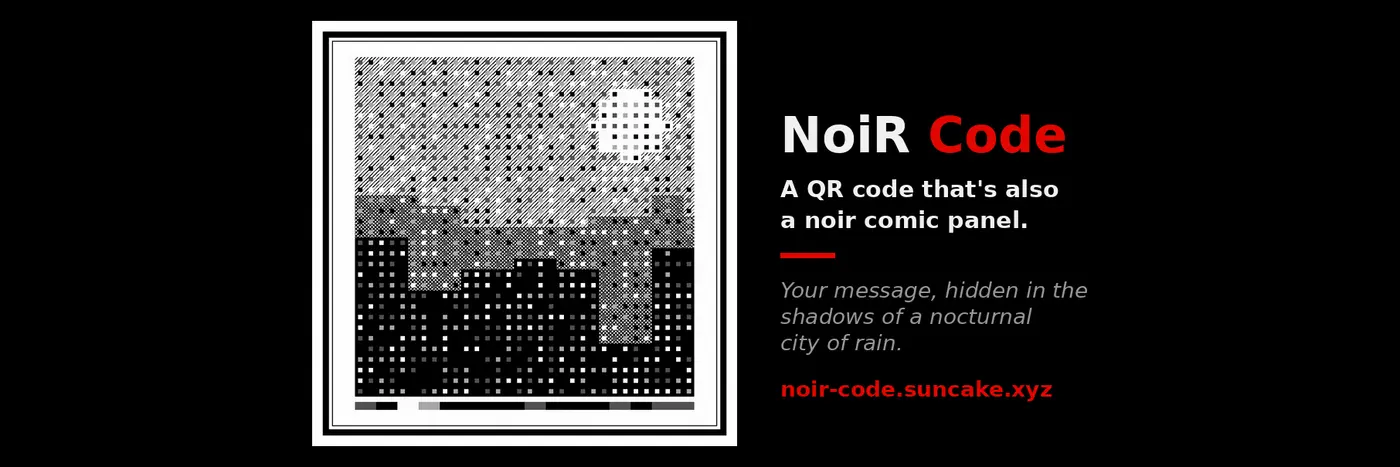 show hn noir code because qr sounds similar to quotnoirquot