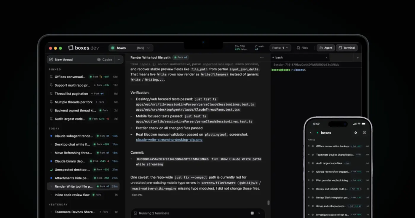 show hn boxesdev ditch localhost run claude code and codex in the cloud