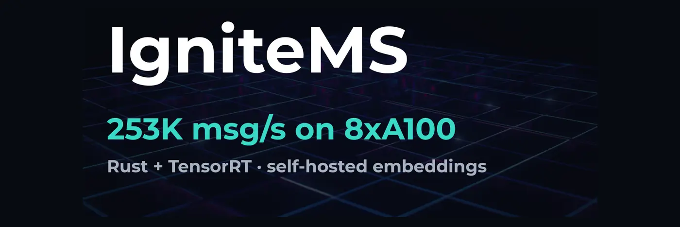show hn i embedded 685m public texts in 32 minutes on 8x a100 rust tensorrt