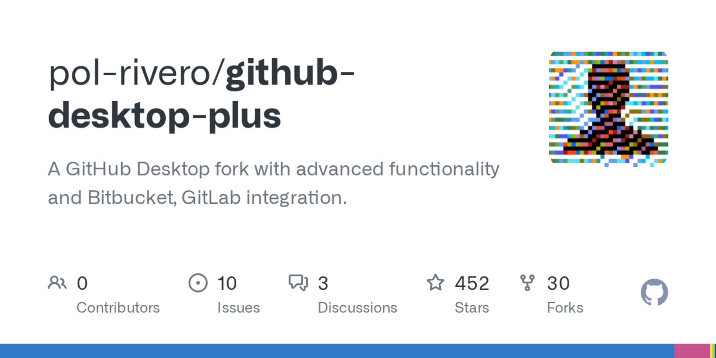 githubdesktopplus fork of github desktop for alt git hosts amp better ux