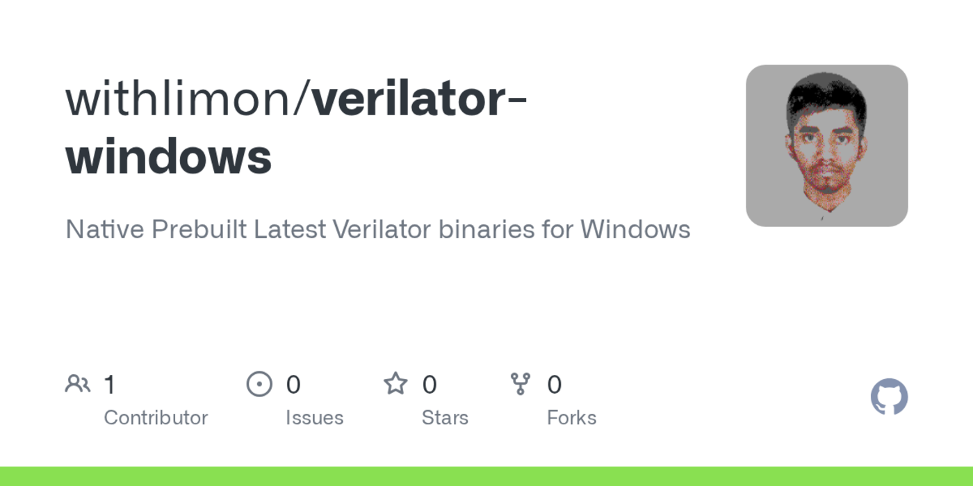verilator binary for windows without wsl or vm or osscad suite or perl wrapper