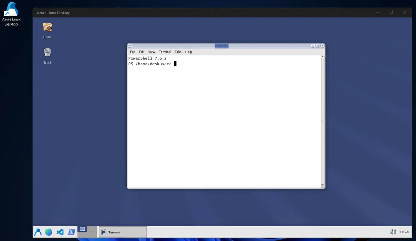 azure linux desktop