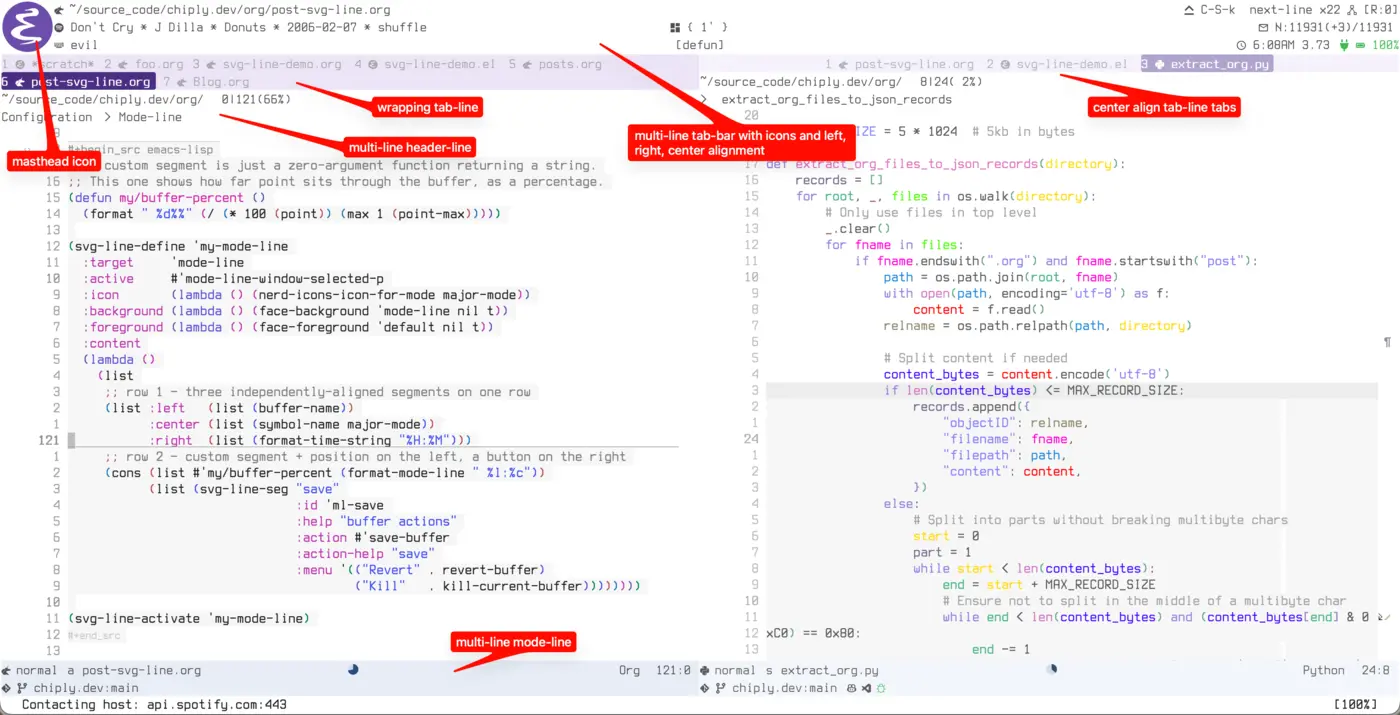 svgline better status bars for emacs charlie hollandx27s blog