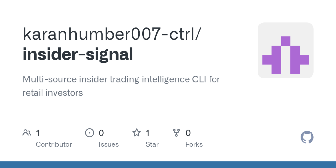 insidersignal opensource cli stockscongress