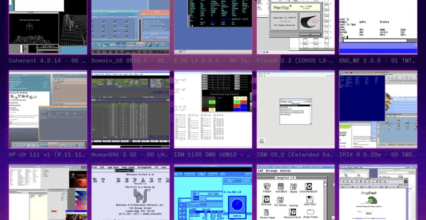 virtual os museum lets you relive over 600 operating systems on your desktop