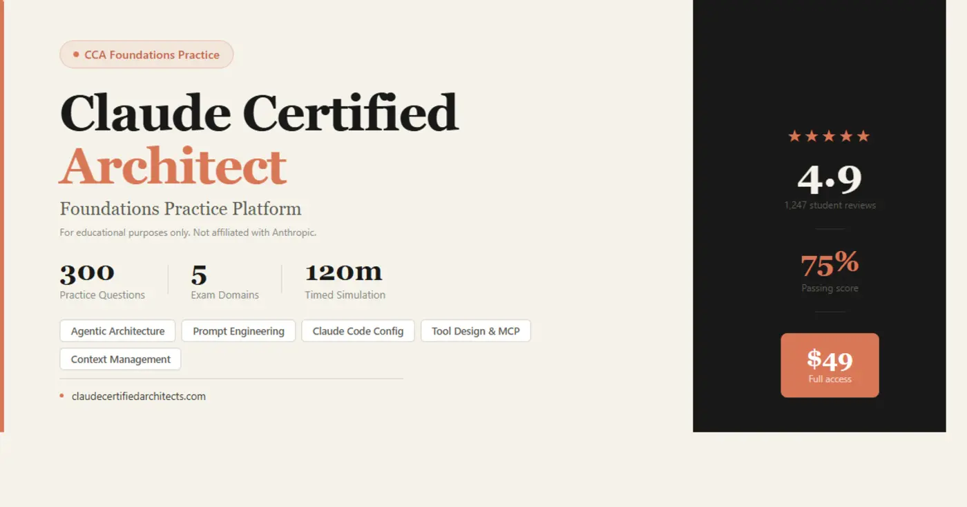 a free diagnostic for the claude certified architect exam