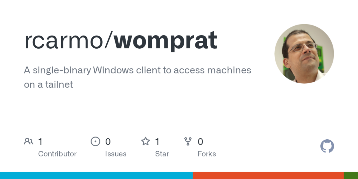 rcarmowomprat a singlebinary windows client to access machines on a tailnet