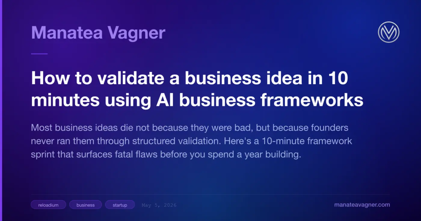 how to validate a business idea in 10 minutes using ai business frameworks