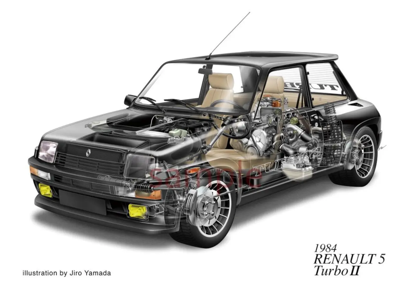 car cutaway illustrator j yamada turned technical briefs into fine art